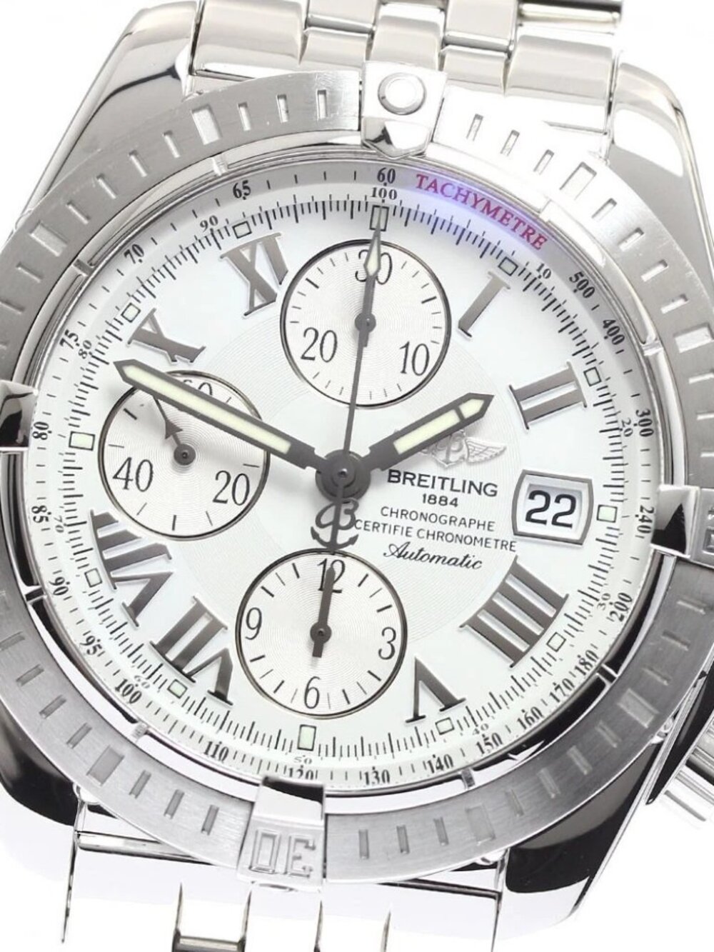 BREITLING Chronomat Evolution A13356 Date white Dial Auto Men's Watch